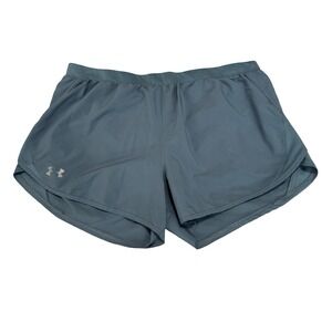 Under Armour UA Women's Athletic Running Gym Shorts Blue Size XL 34 x 3.5